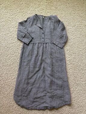 Poetry linen dress, midi length